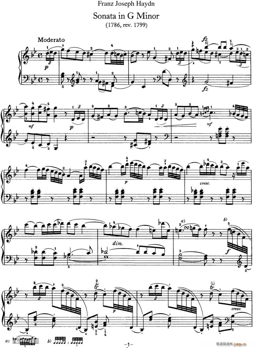 D Q Hob XVI 44 in G minor(V)1