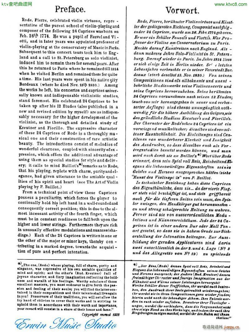 _ 24׾Pierre Rode 24 Studi Per violino I IX(ʮּ)1