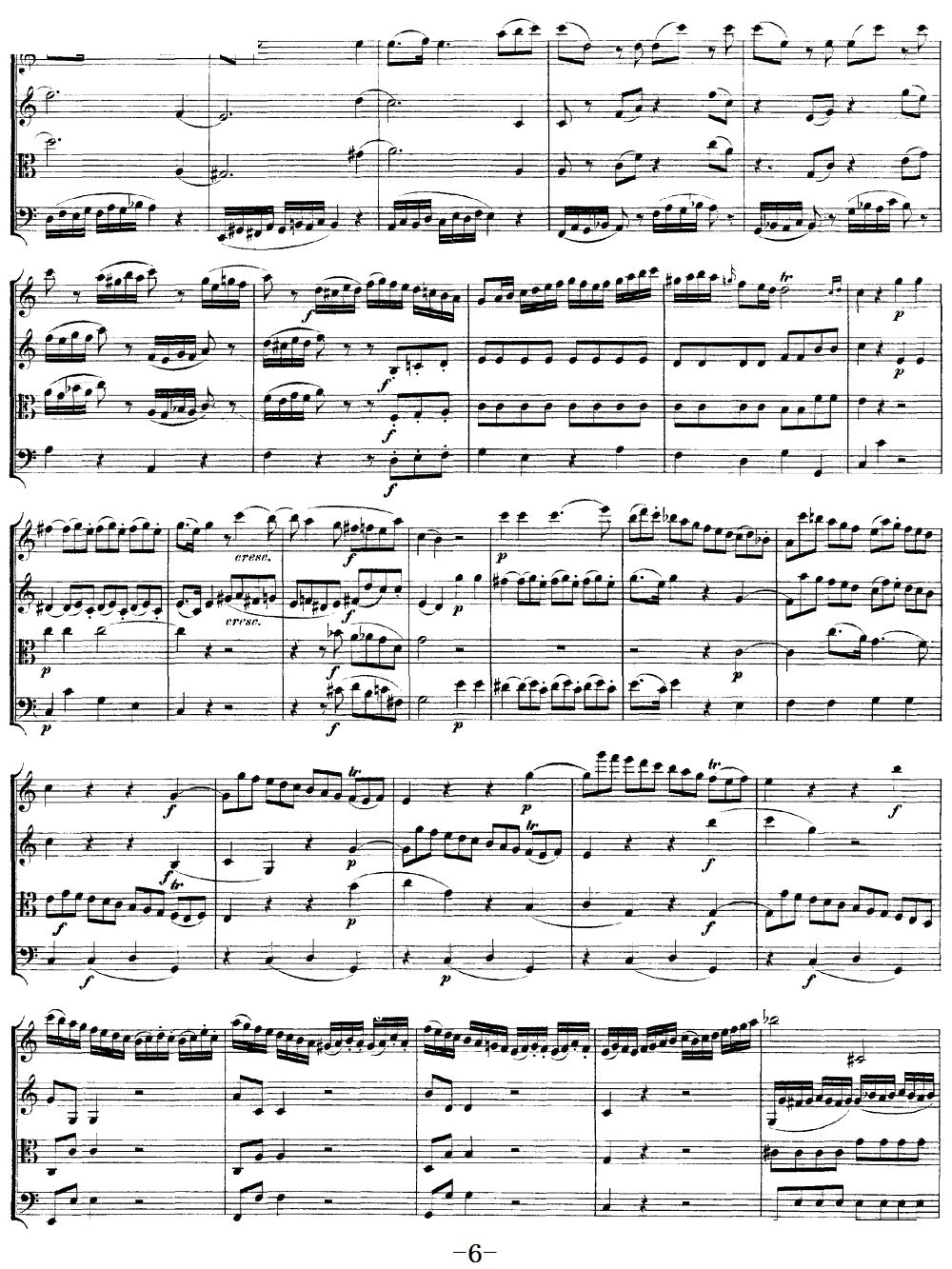 Mozart Quartet No 19 in C Major K 465(V)6