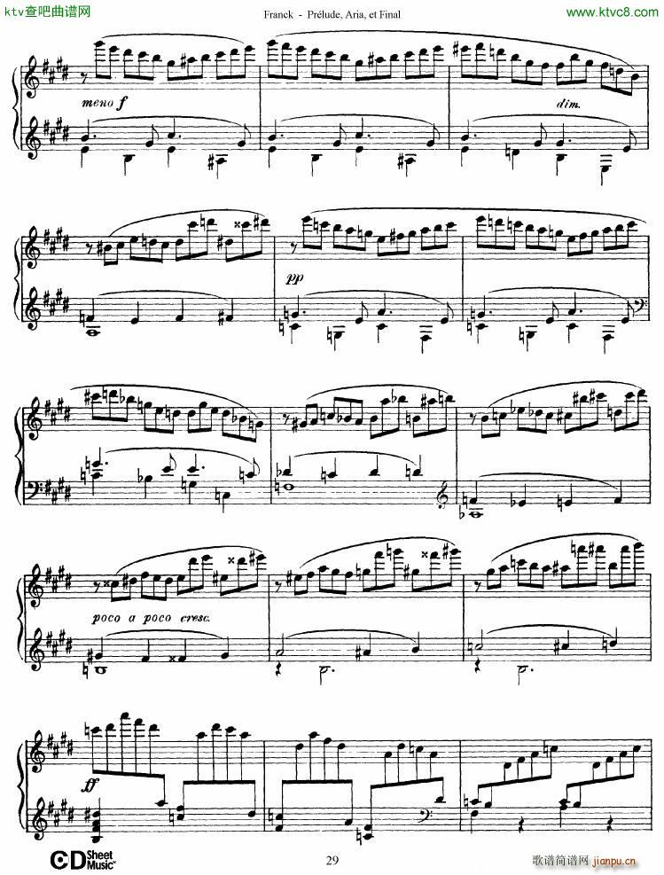 Franck Prlude Aria et Final(V)29
