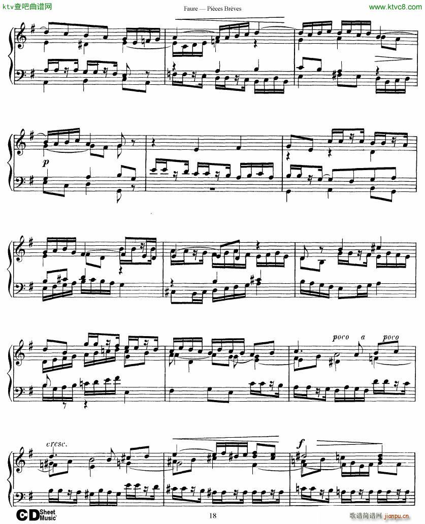 Faure 8 Pieces Breves Op 84(V)18