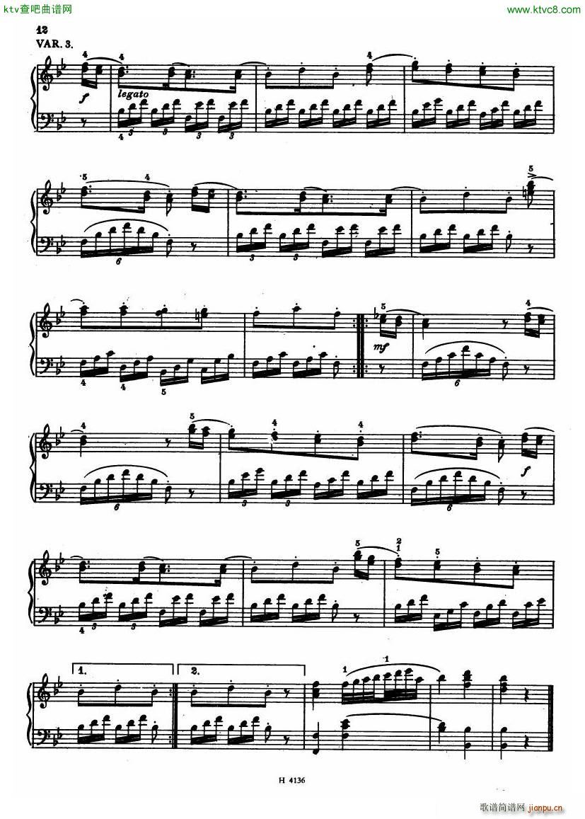 Czech piano variations from 18th century(V)10