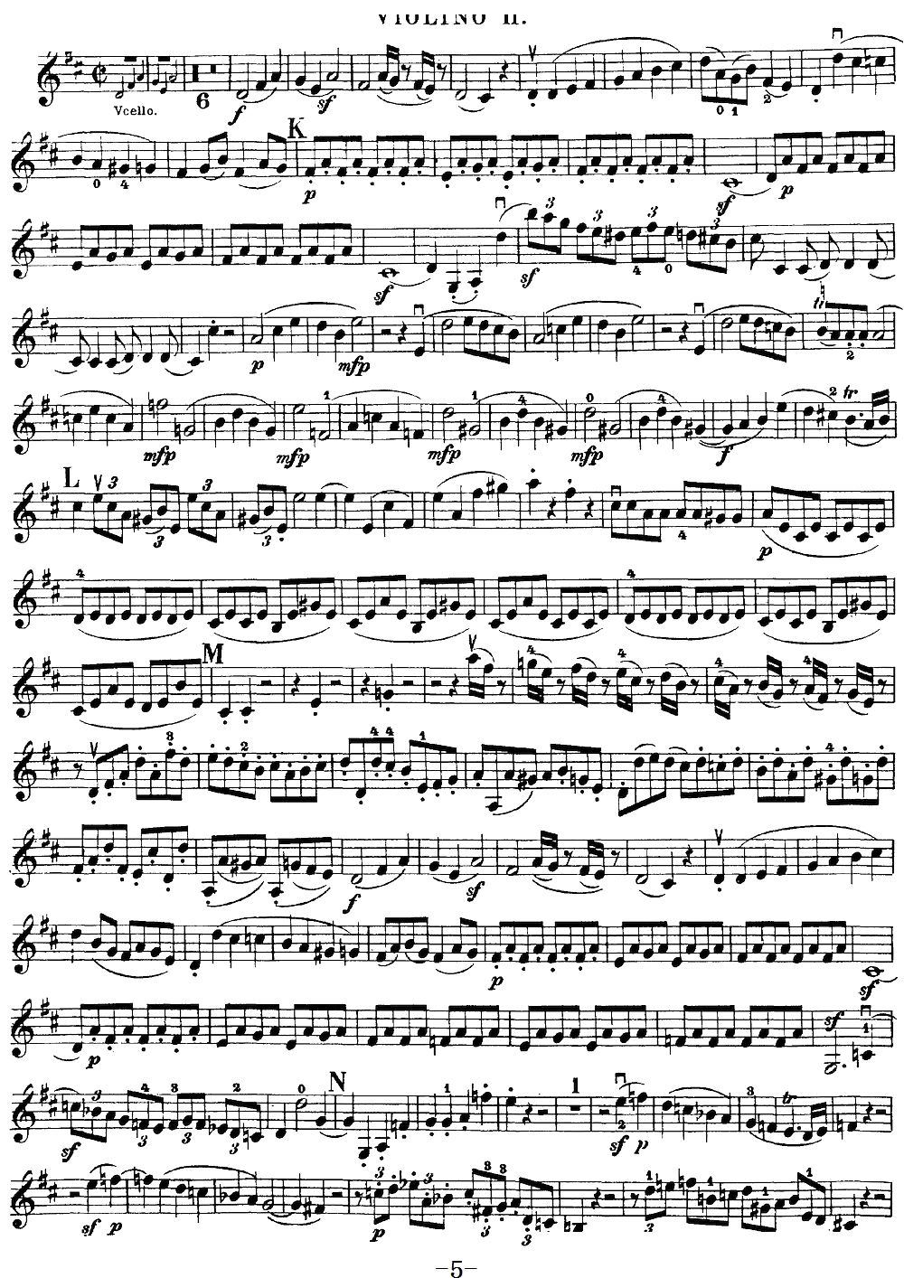 Mozart Quartet No 21 in D Major K 575 Violin 2(ʮּ)5