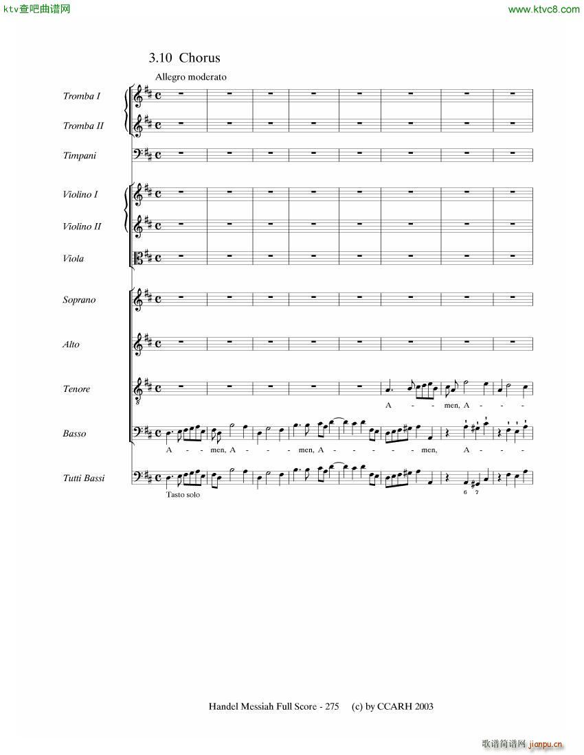 G F Handel Messiah Open Score (V)30