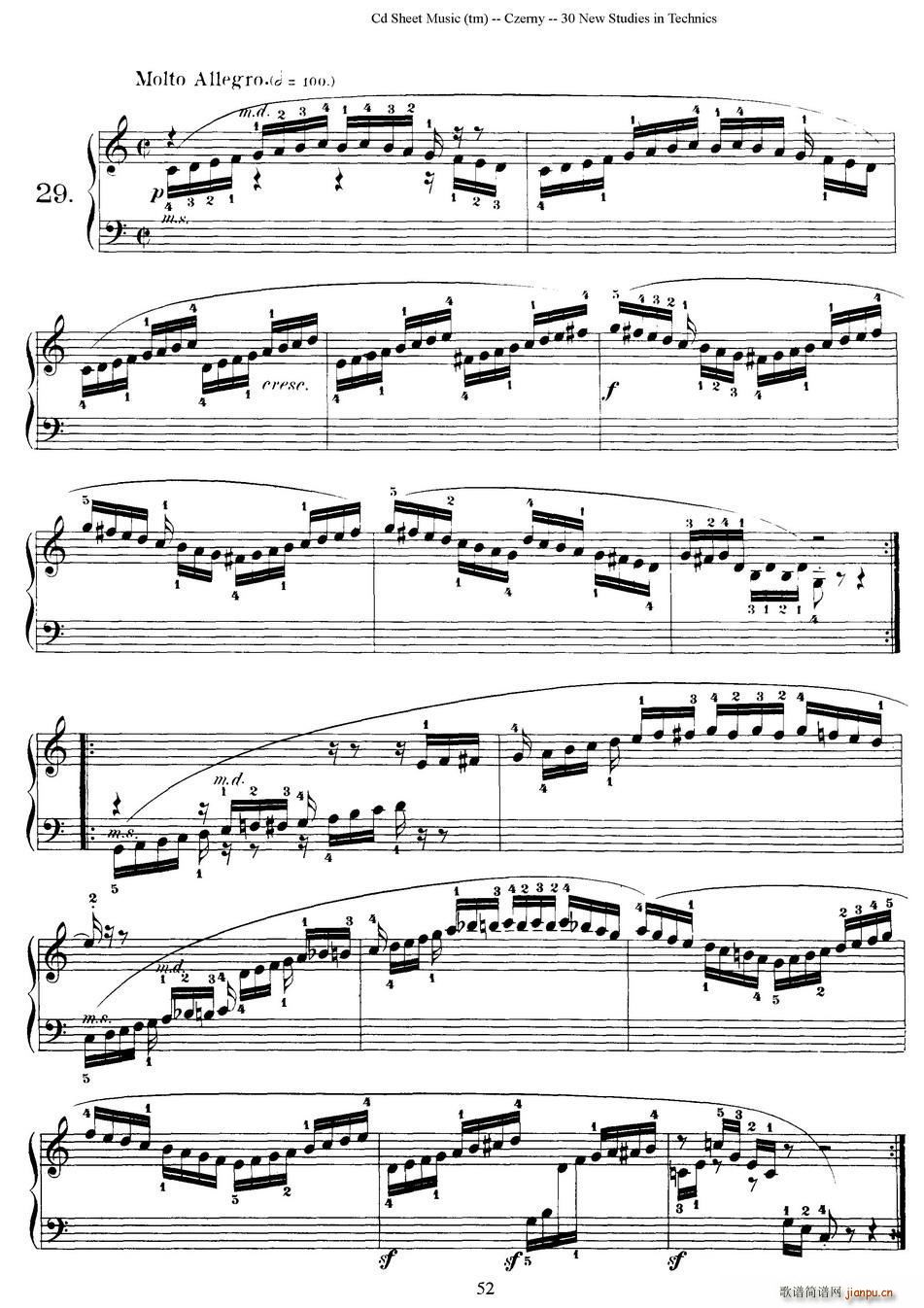 Czerny 30 New Studies 29 ܇(ch)Op849 30׾(ʮּ)1
