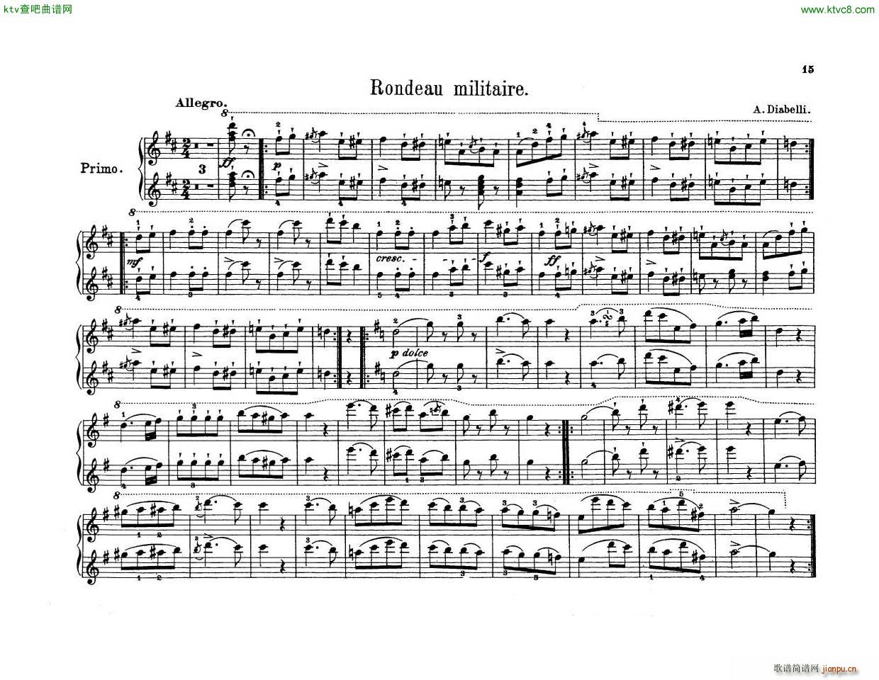 Anton Diabelli Sonates Mignonnes Op 150 Rondeau(V)18