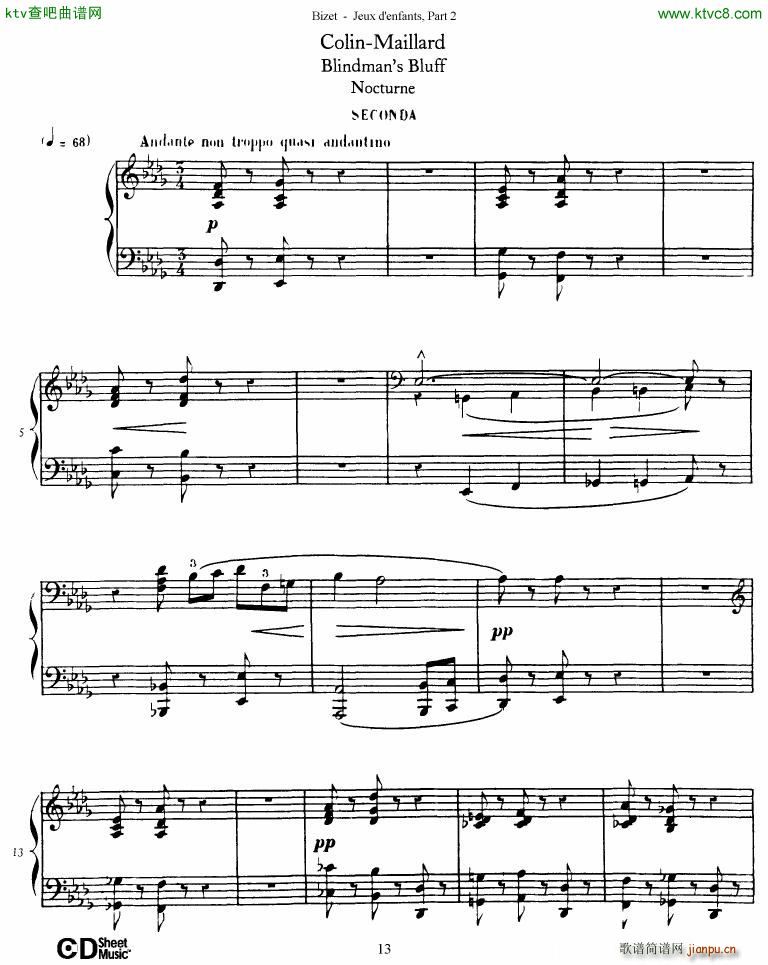Bizet Jeaux d Enfants Part II(V)14