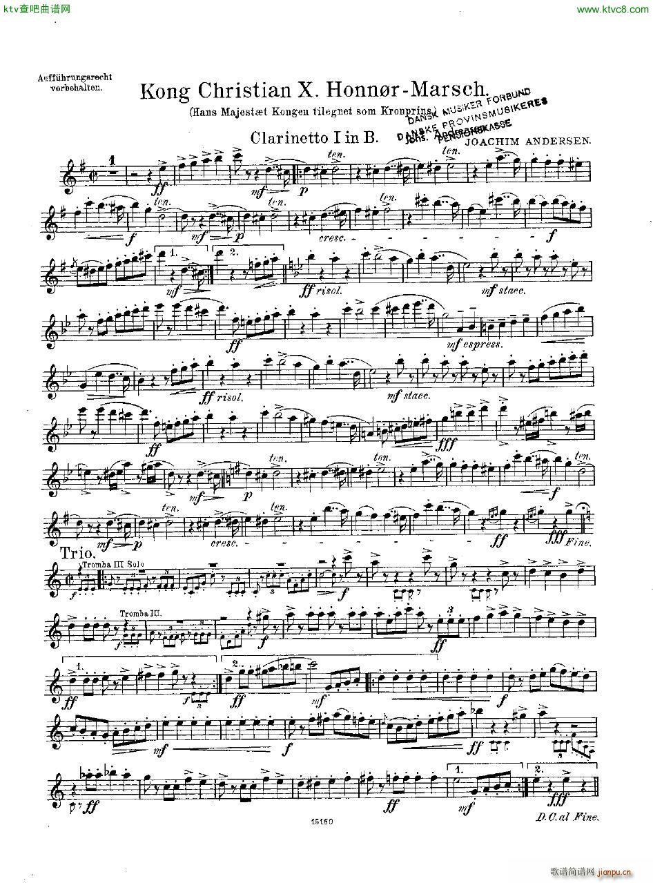 Andersen Kong Christian X Honn rmarsch orch(V)14
