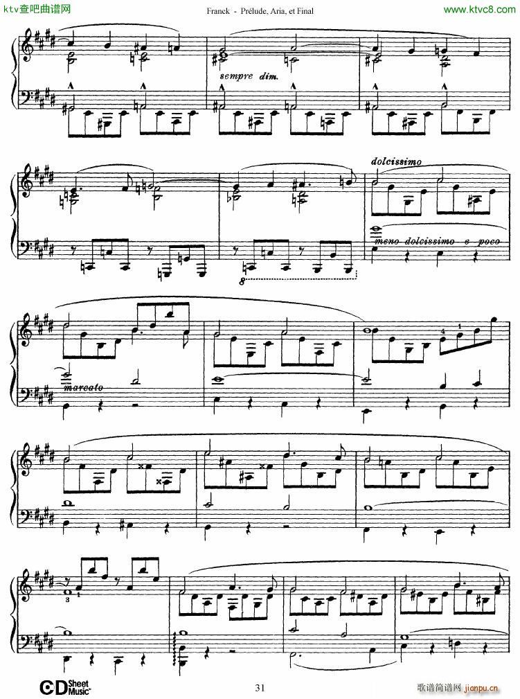 Franck Prlude Aria et Final(V)31