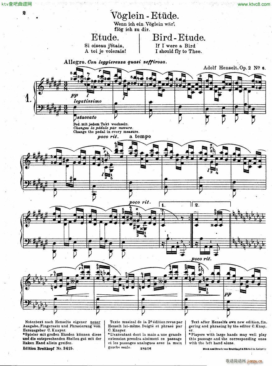 Henselt Piano Solo Album(V)1