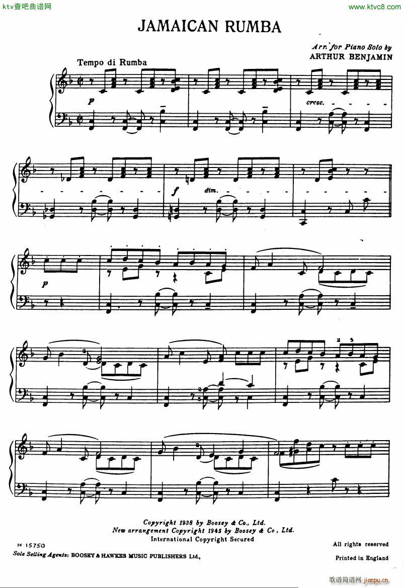 Benjamin Jamaican Rumba pno solo(V)1