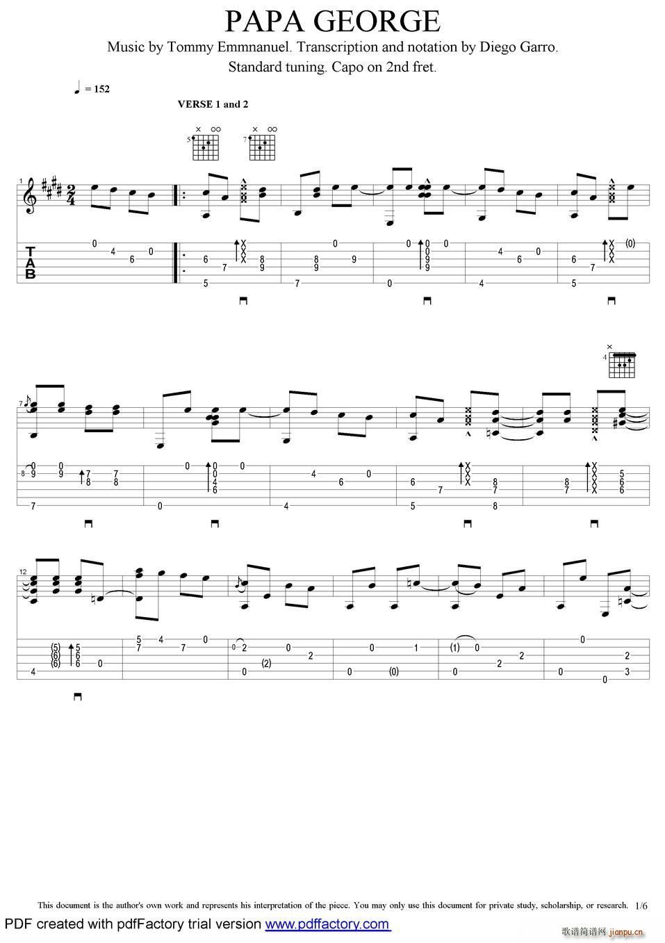 tommy emmanuel papa george ָ(V)1