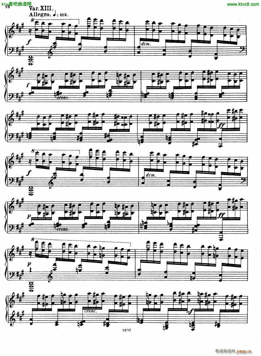 Glazunov Theme et Variations Op 72(V)16