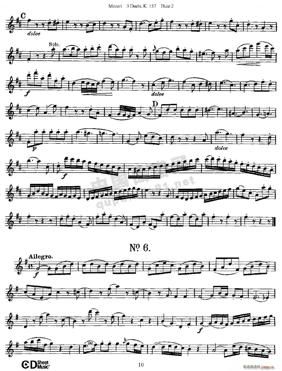 3 Duets K 157 ֮ڶL(chng)  K157̖ ~(ѺV)10