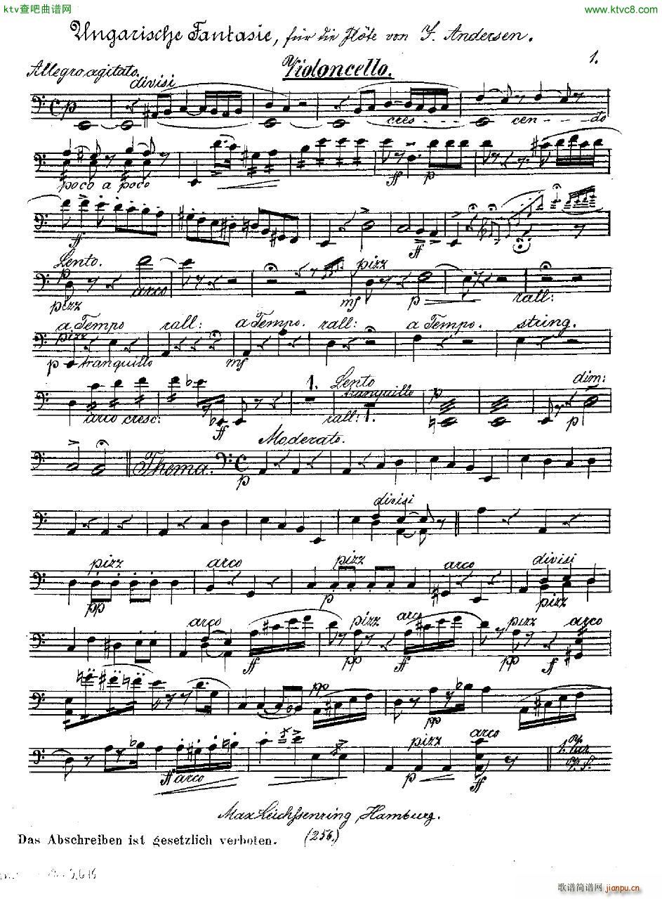 Andersen op 2 Ungarische Fantasie orch parts(V)14