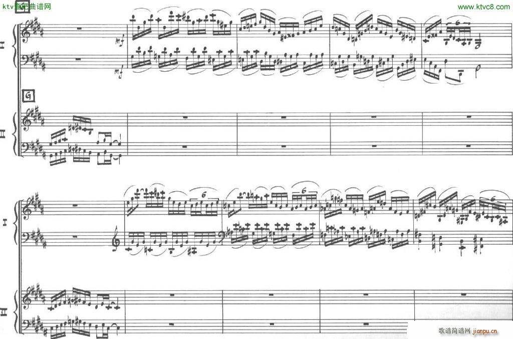 Bolling Sonata for Two Pianist no 2 Part1 1(V)8