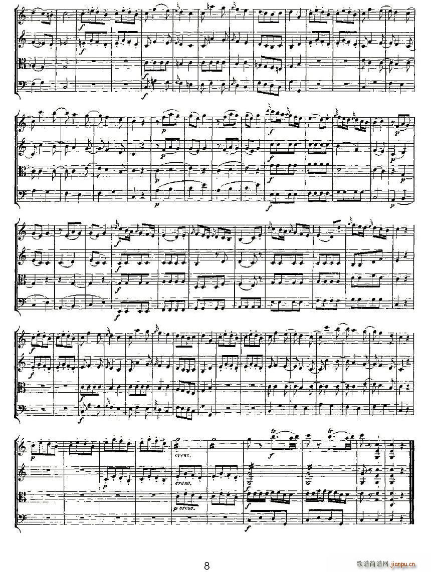 Quartet No 4 in C Major K 157 C{Ҙ(l )(V)8