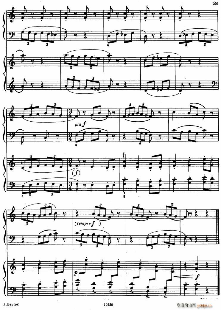 Bartok SZ 107 Mikrokosmos for Piano 37 66(V)14