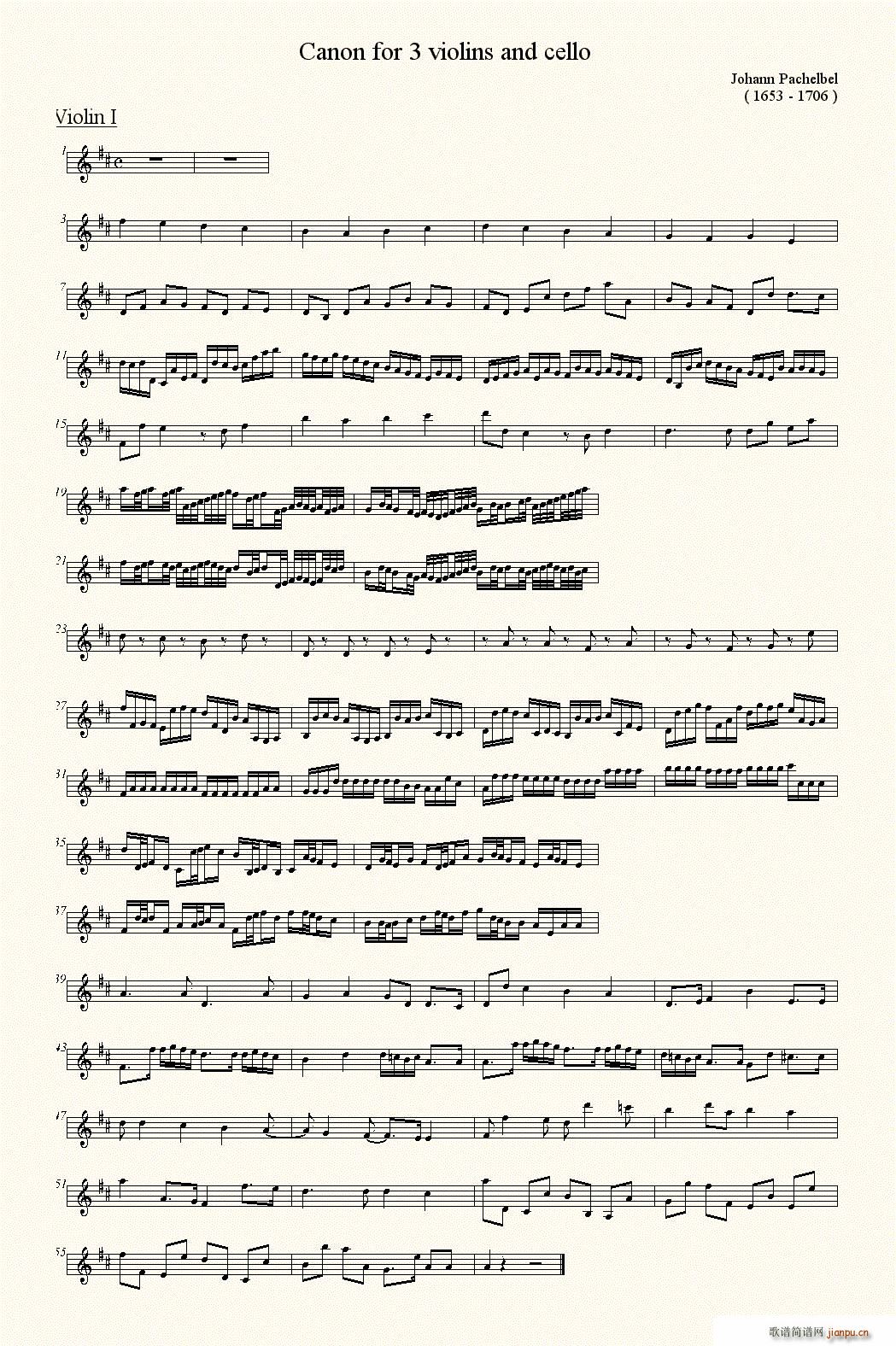 canon for 3 violins and cello rСٺʹ (V)1