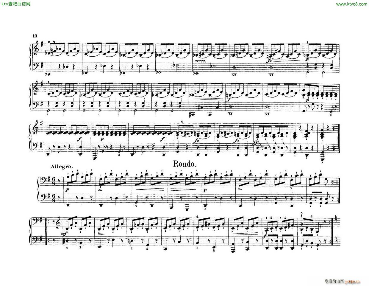 Anton Diabelli Sonates Mignonnes Op 150 Rondeau(V)13