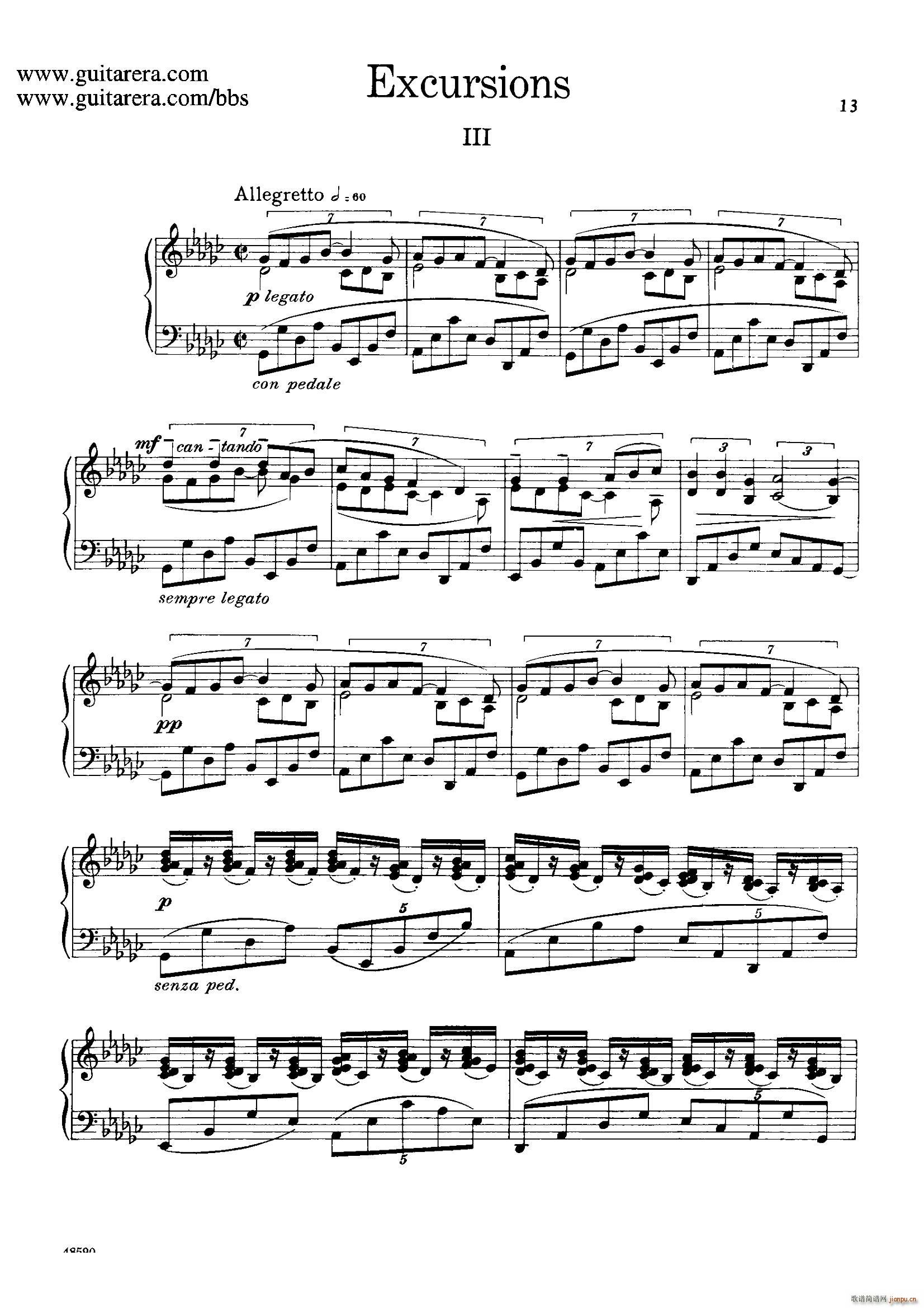 Four Excursions Op 20  3(V)1