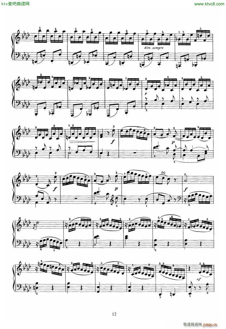 Piano Sonata No 46 in Ab(V)12
