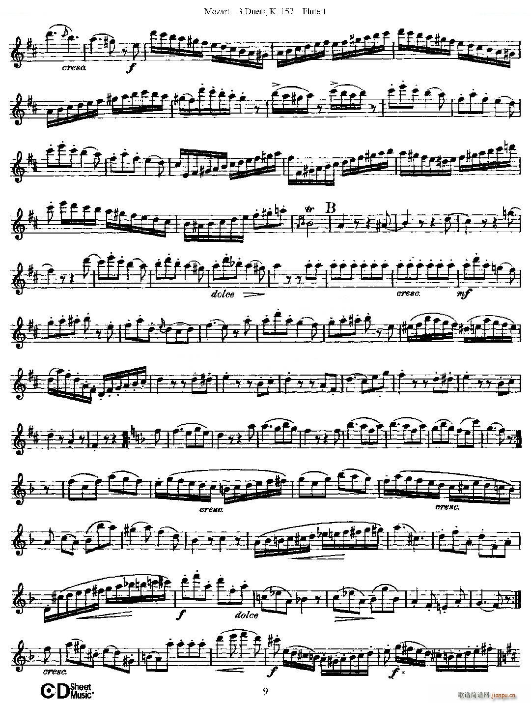 3 Duets K 157 ֮һL(chng)  K157̖ ~(ѺV)9