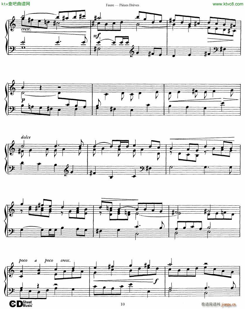 Faure 8 Pieces Breves Op 84(V)10