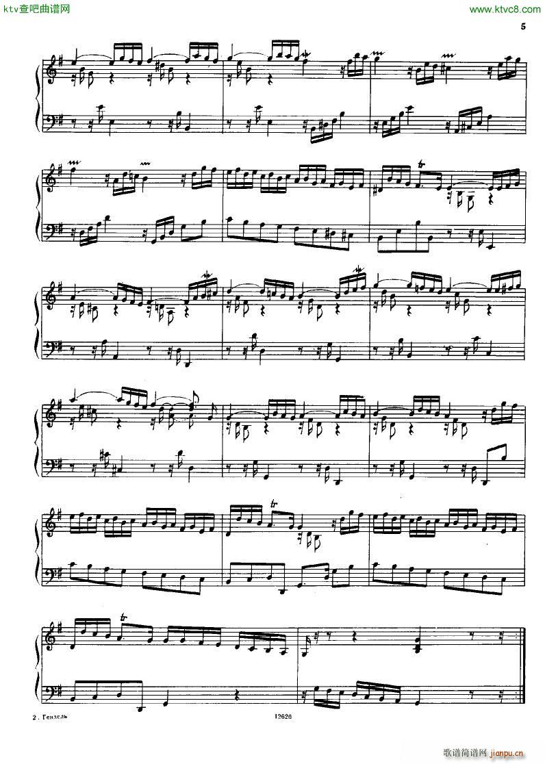 H ndel 1 Suiten for Piano Book 2(V)3