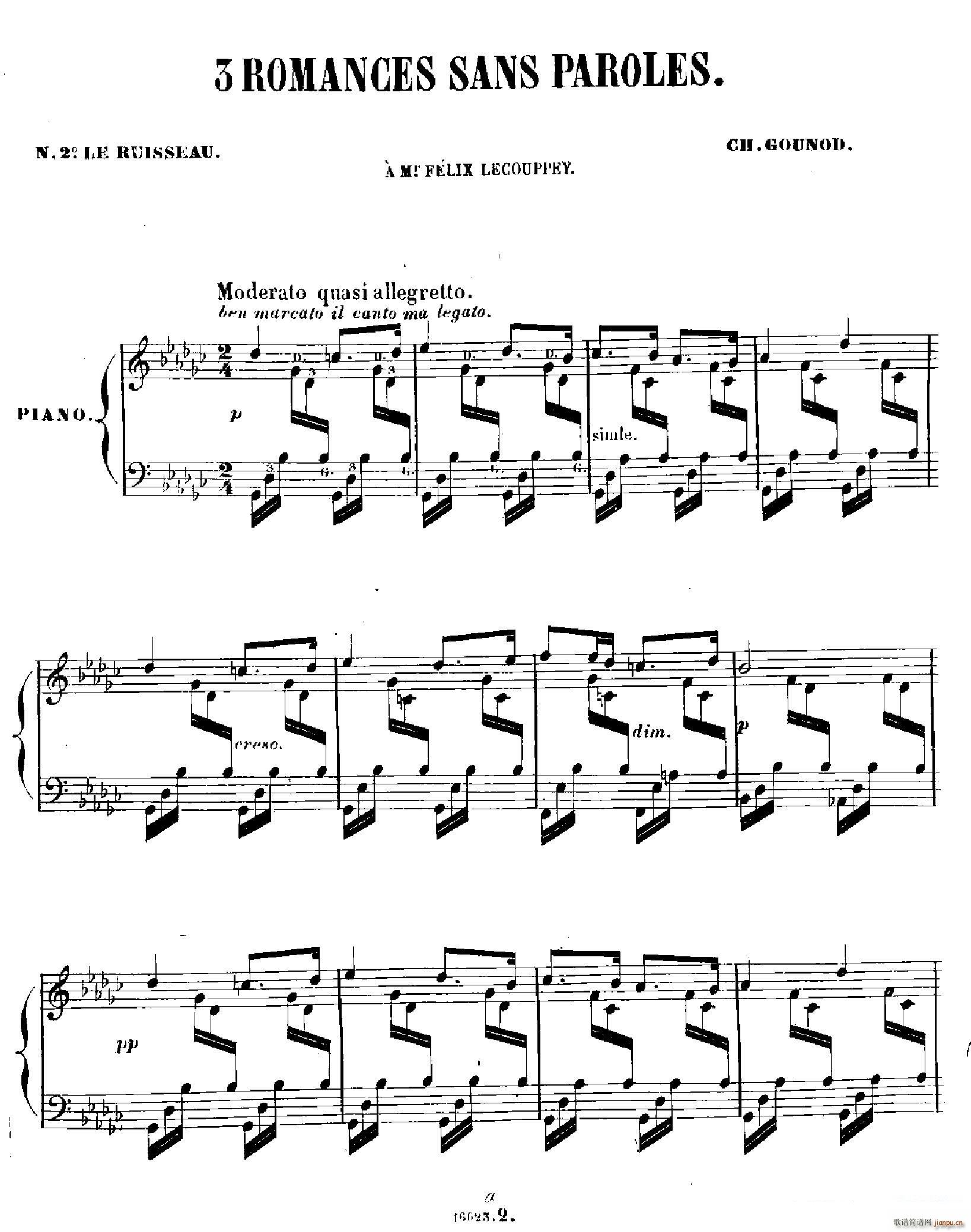 3 Romances Sans Paroles  2 СϪ(V)1