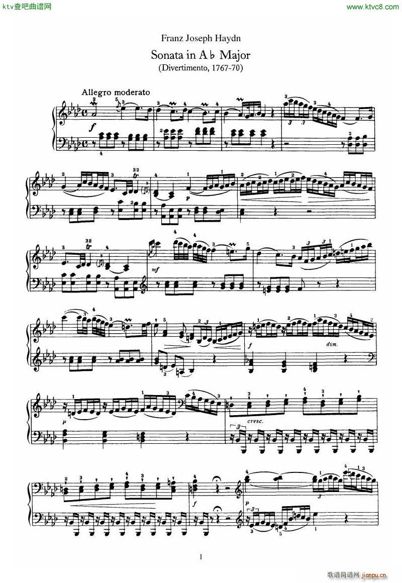 Piano Sonata No 46 in Ab(V)1