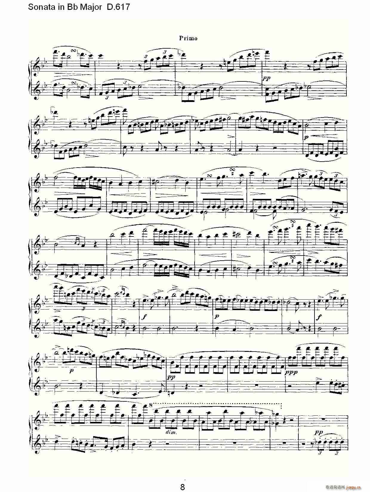 Sonata in Bb Major D.617(ʮּ)8