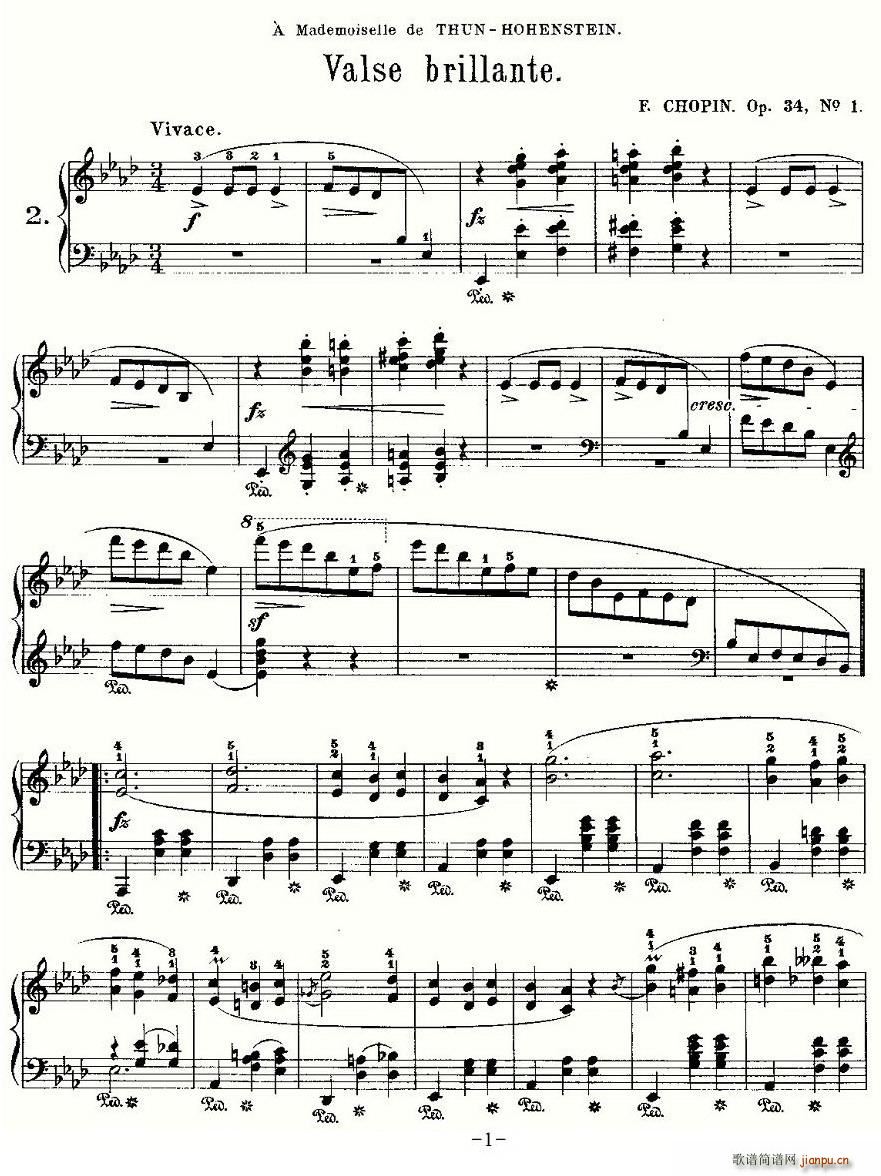valse brillanteOp.34, No.1(ʮּ)1
