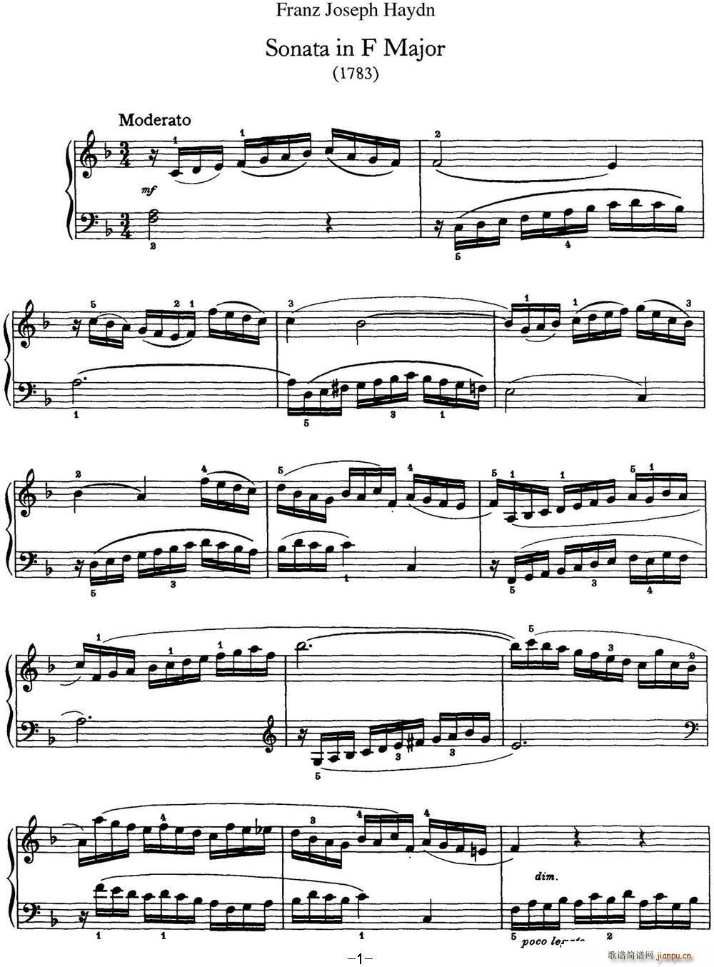 D Q Hob XVI 47 in F major(V)1