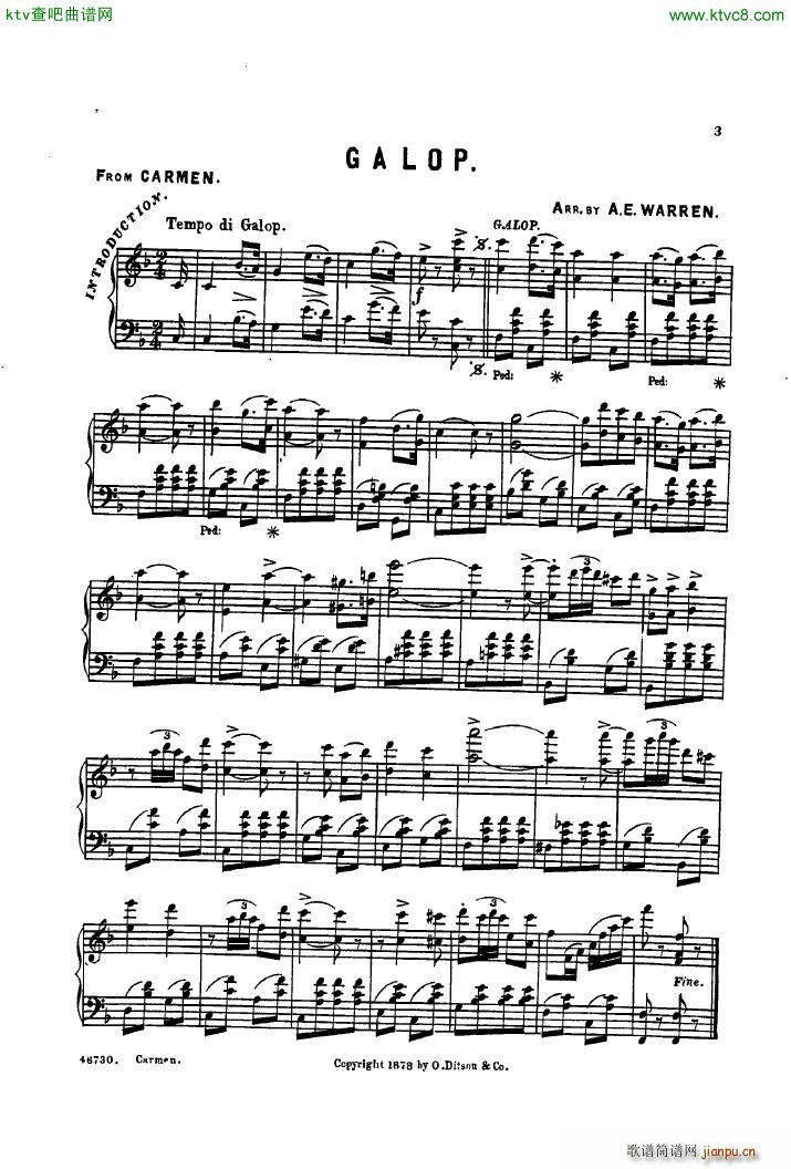 Bizet Carmen Galop arr Warren(V)1