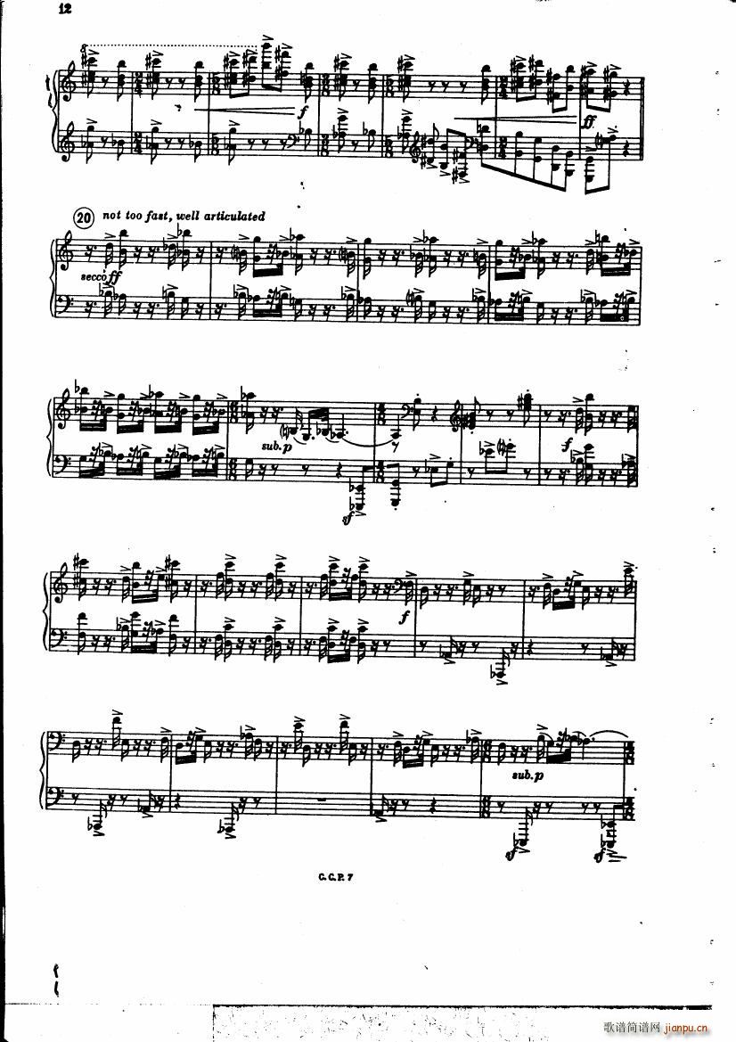 copland piano variations(V)11
