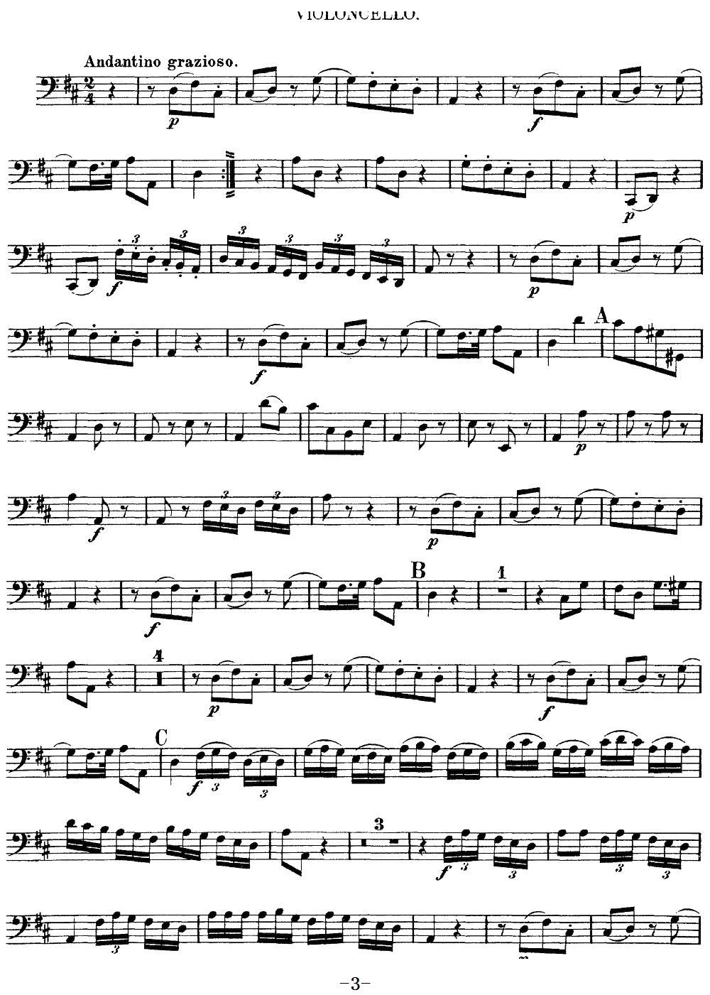 Mozart Quartet No 13 in D Minor K 173 Cello(ʮּ)3
