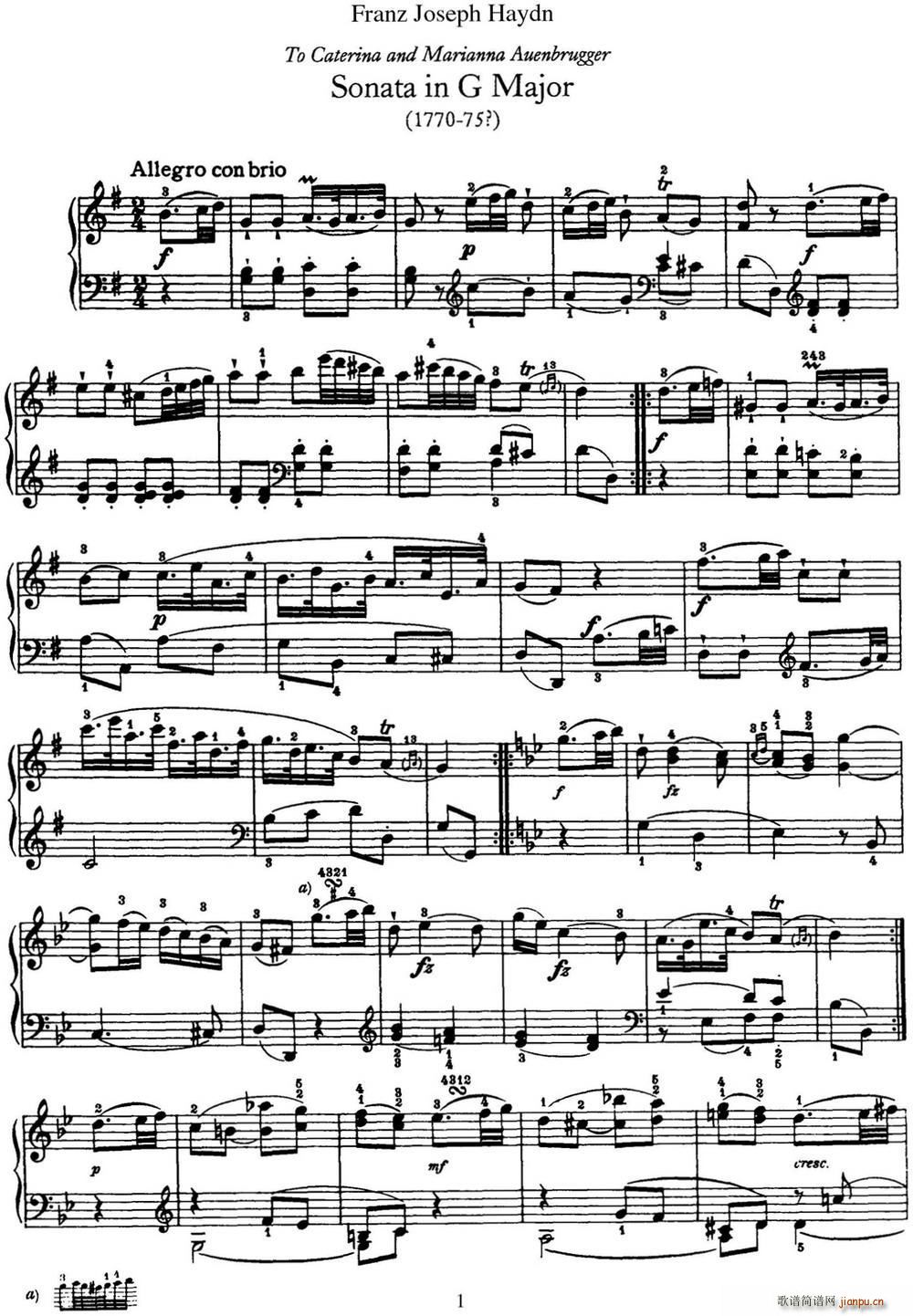 D Q Hob XVI 39 in G major(V)1