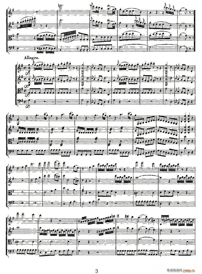 Quartet No 1 in G Major K 80 G{һҘ(l )(V)3