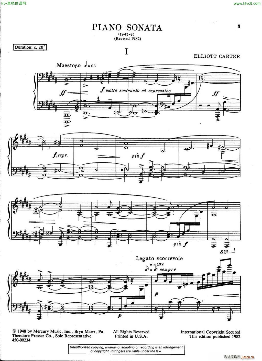 Carter Piano Sonata(V)3
