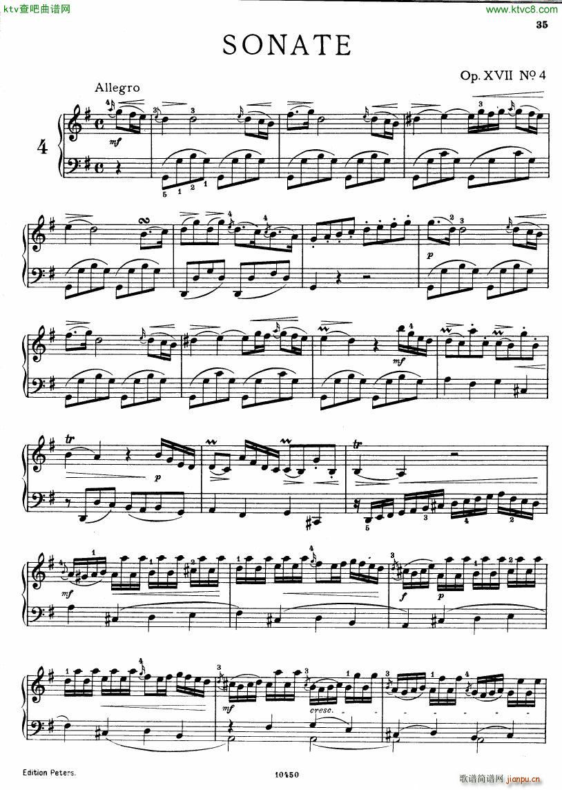 Bach JC op 17 no 4 Sonata(V)1