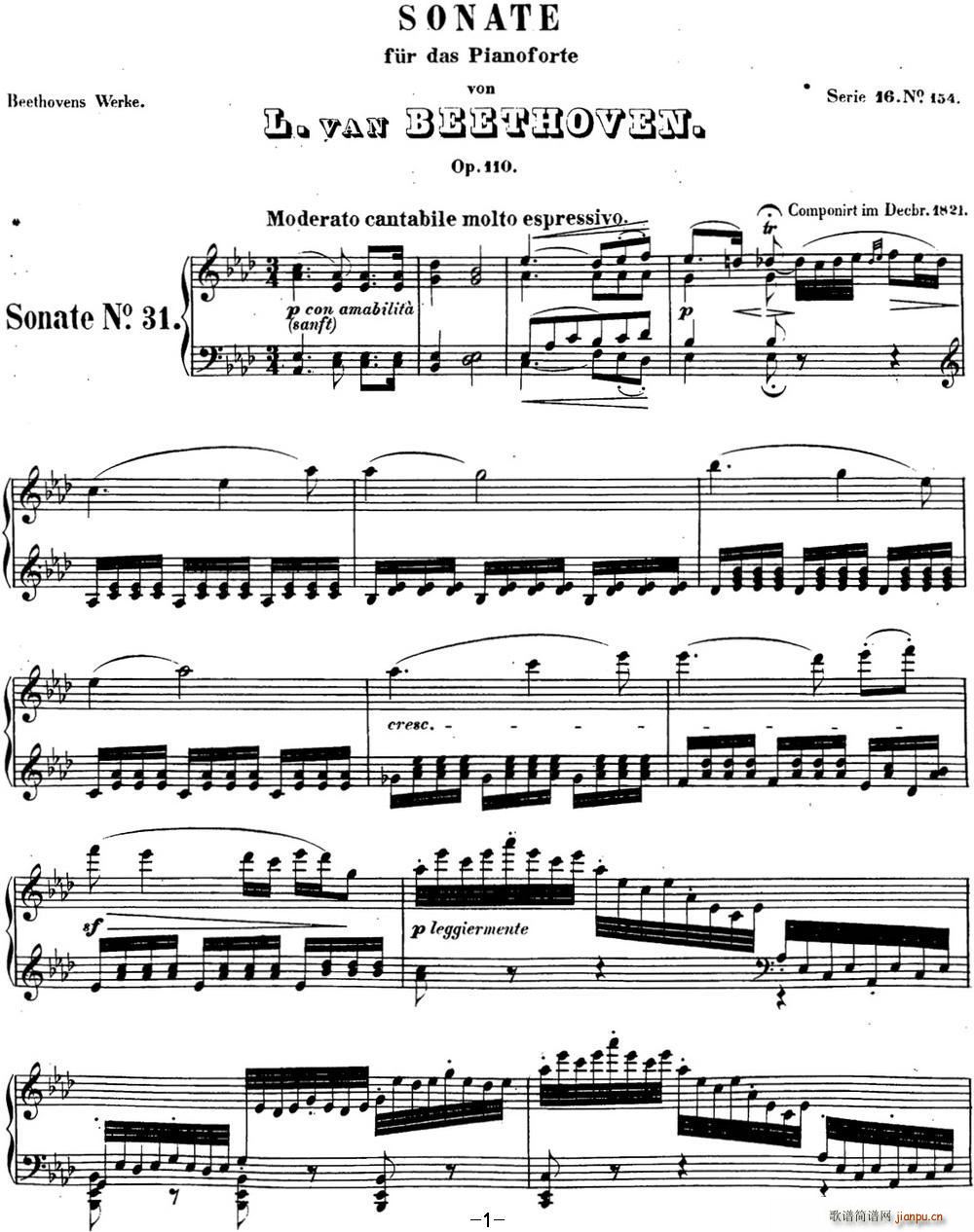 ؐQ31 A{ Op 110 A flat major(V)1