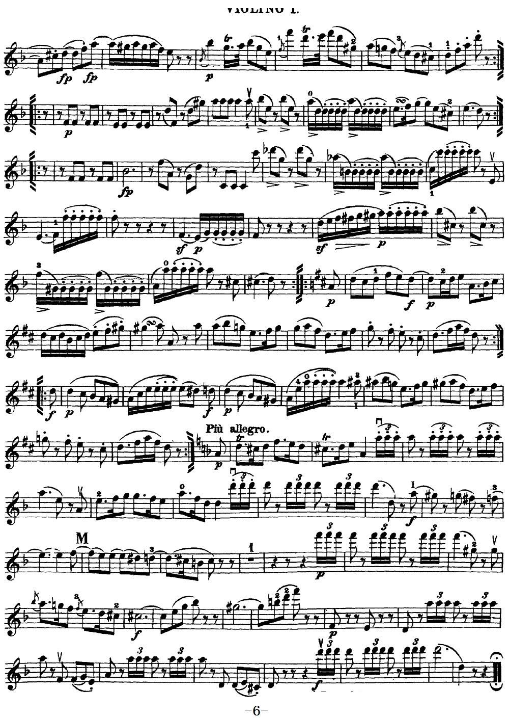 Mozart Quartet No 15 in D Minor K 421 Violin 1(ʮּ)6