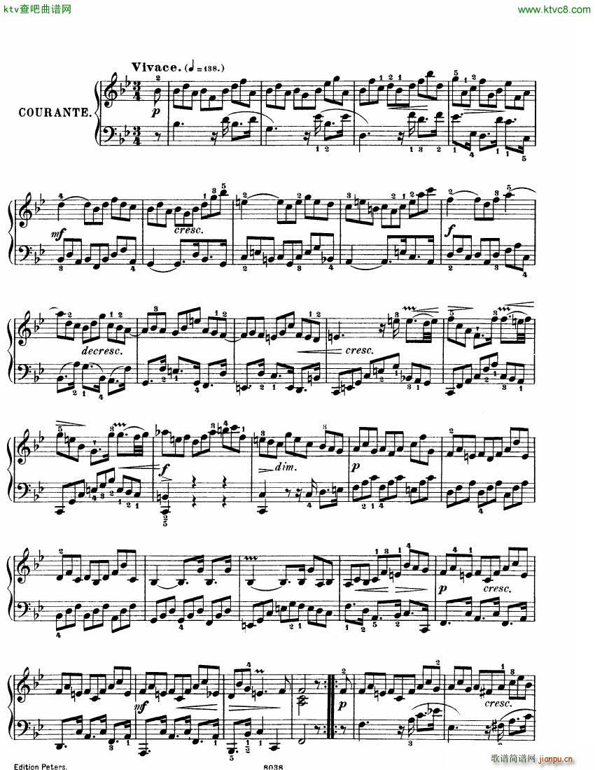 Bach JS BWV 825 Partita no 1 in Bb(V)7