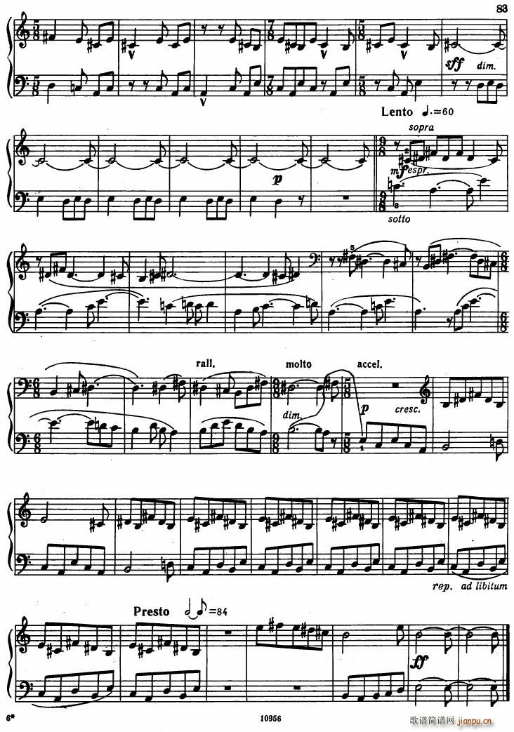 Bartok SZ 107 Mikrokosmos for Piano 97 121(V)8