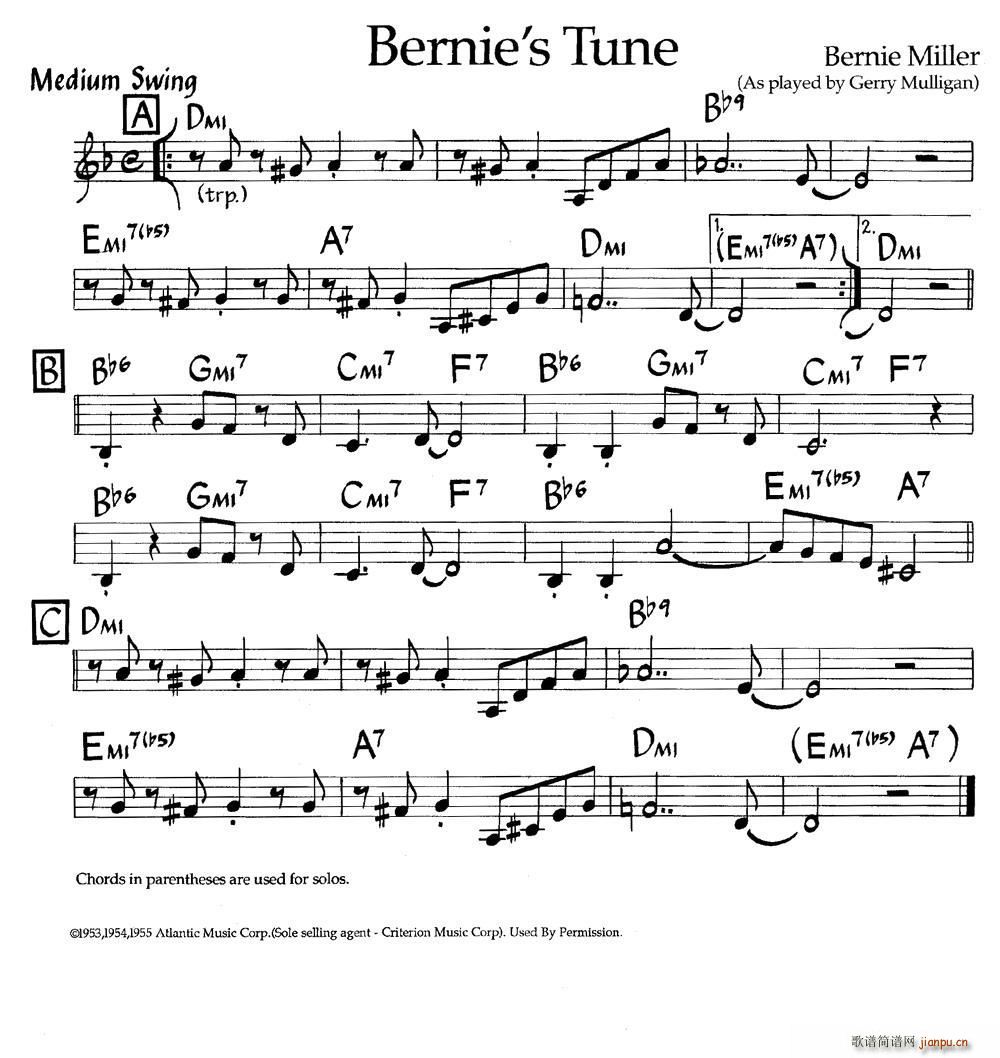 Bernie s Tune ʿ(V)1