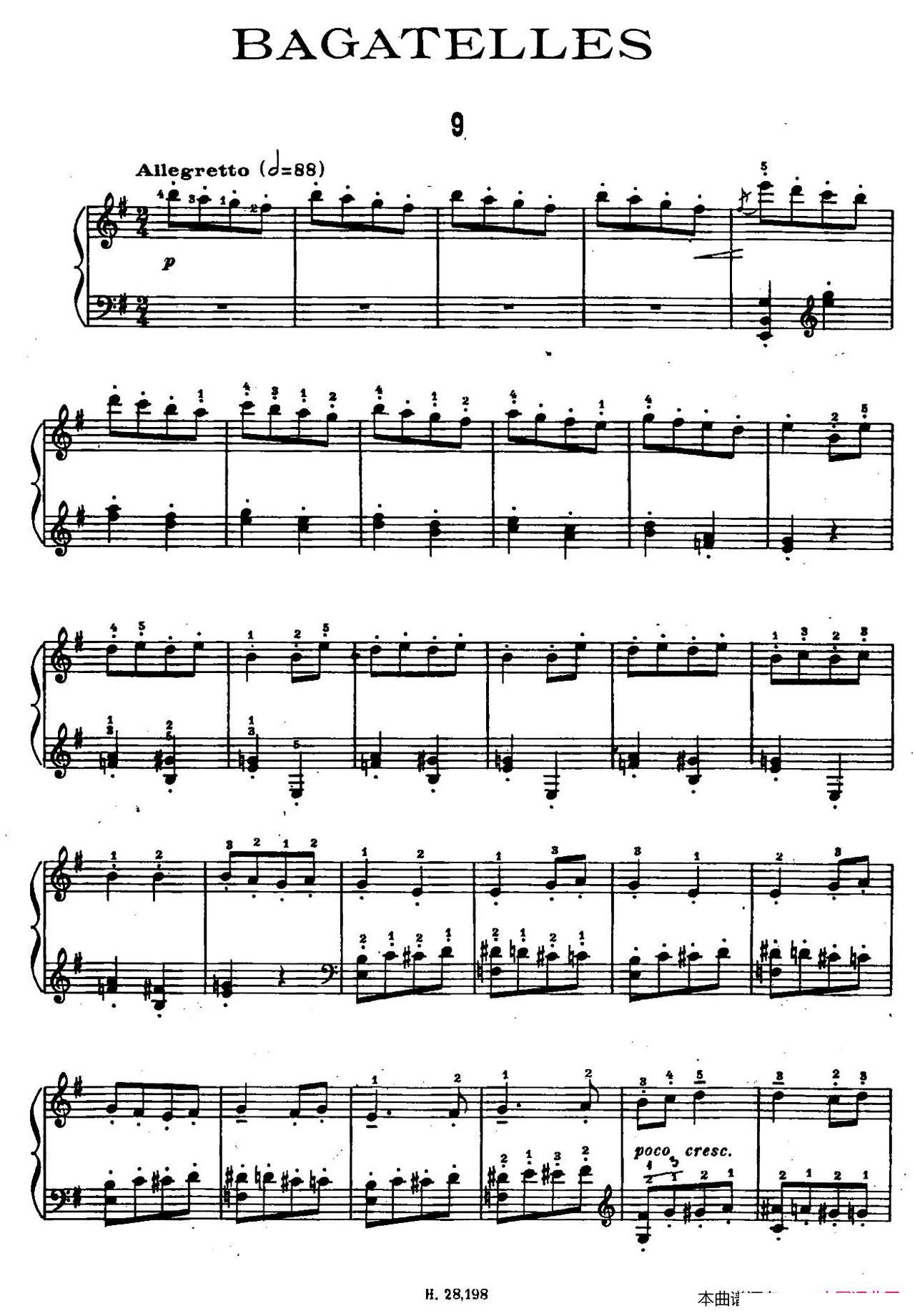 Ten Bagatelles Op 5 10��СƷ 9 eС�{(ʮ�ּ�����)1