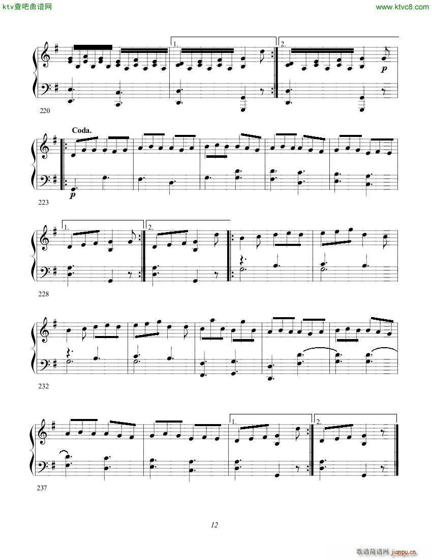 Clementi op 1a No 3 Sonate G major(V)12