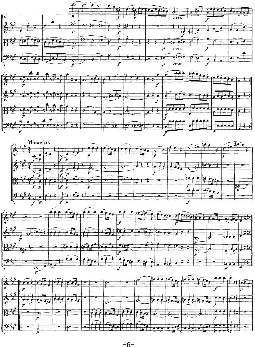 Mozart Quartet No 18 in A Major K 464(V)6