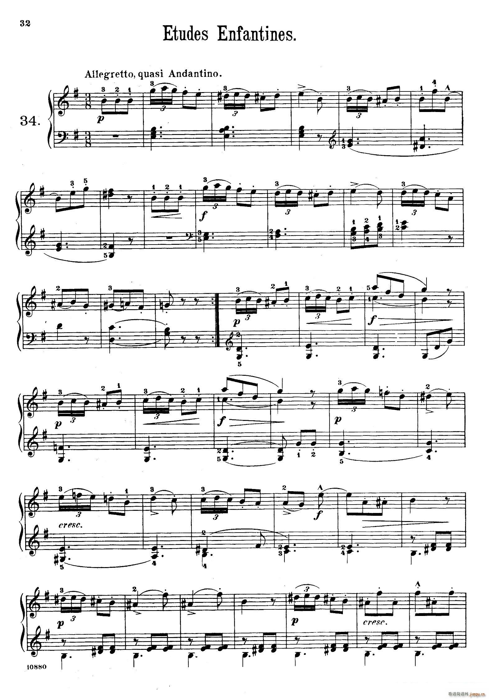 Etudes Enfantines Op 37 ͯپ 31 39(V)1